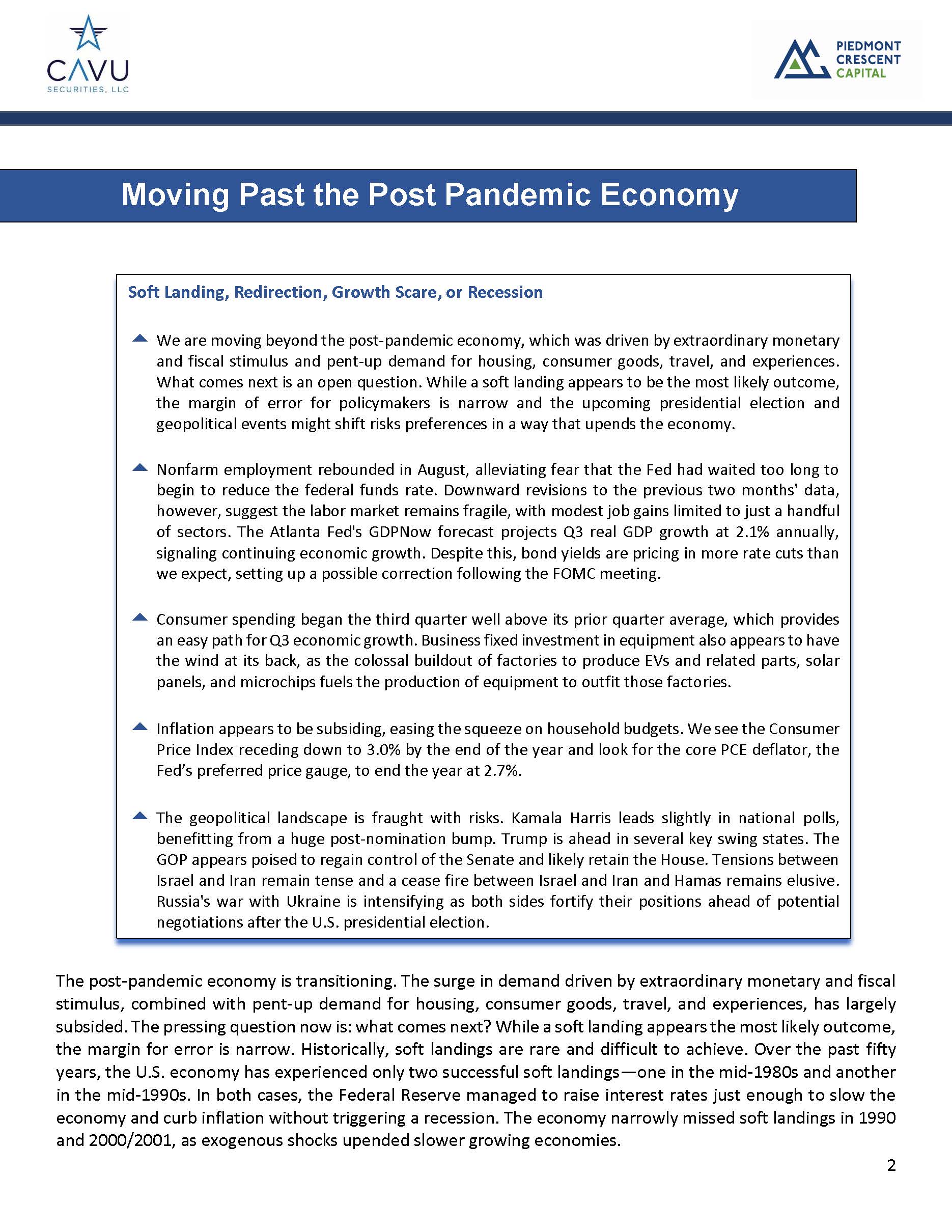 2024-09-12_CAVU Compass -- Moving Past the Post Pandemic Economy_Page_2