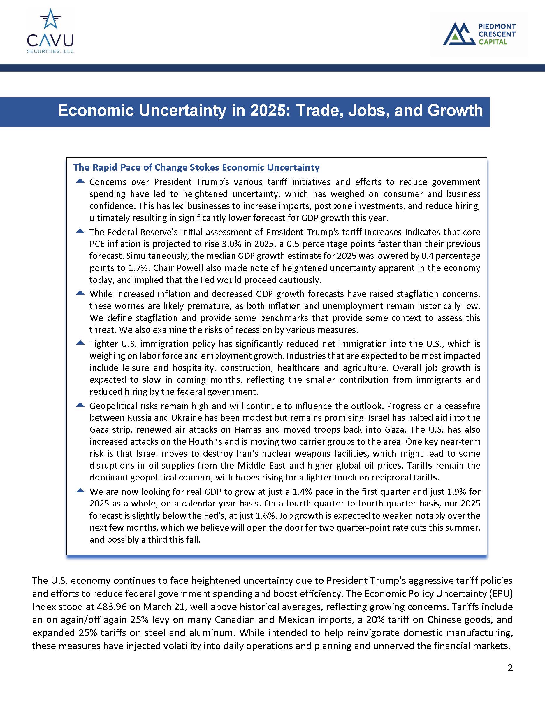 2025-03-28_CAVU Compass -Uncertainty Continues to Hang Over the Economy_Page_2