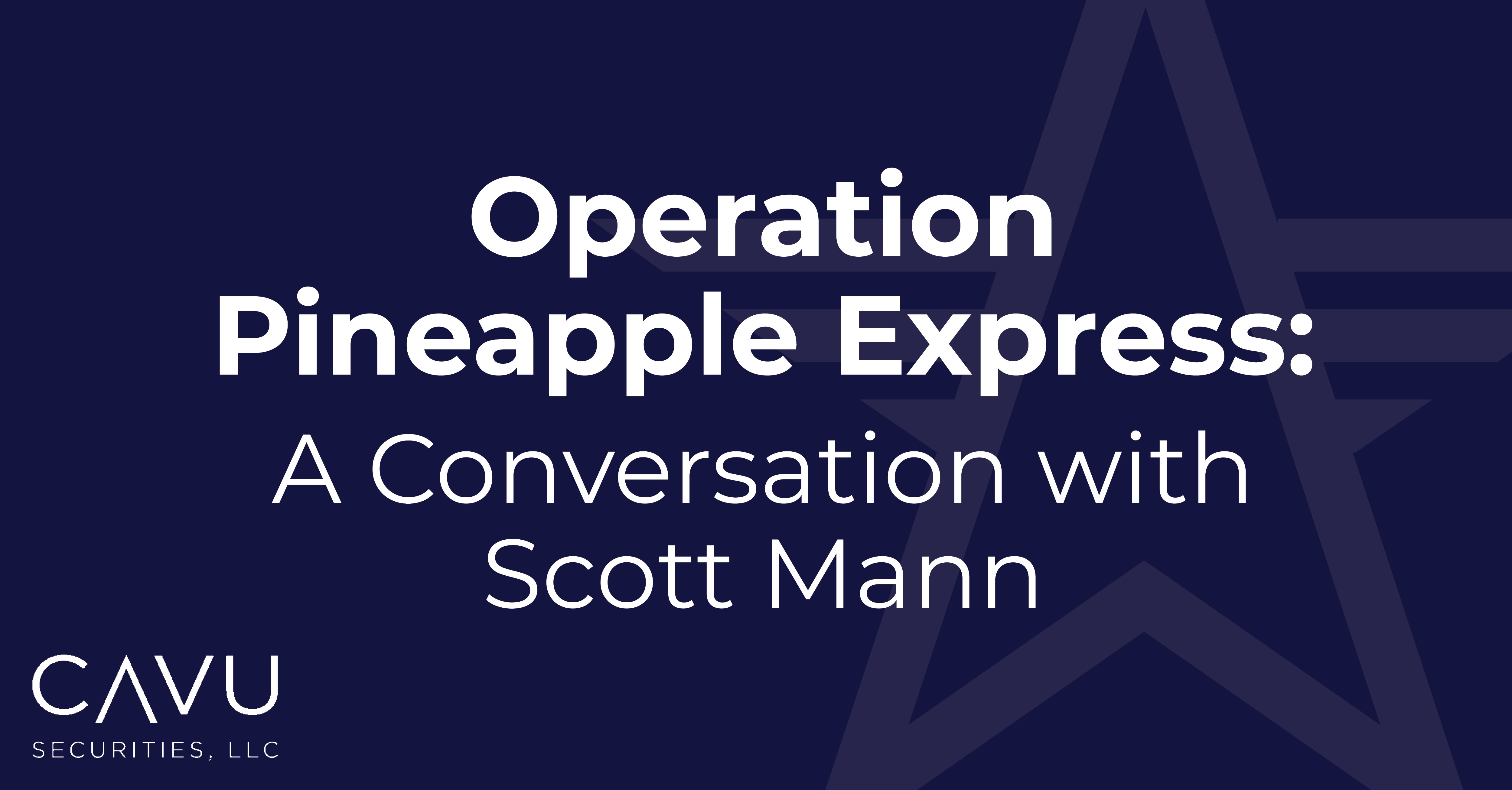 Operation Pineapple Express: A Conversation with Scott Mann